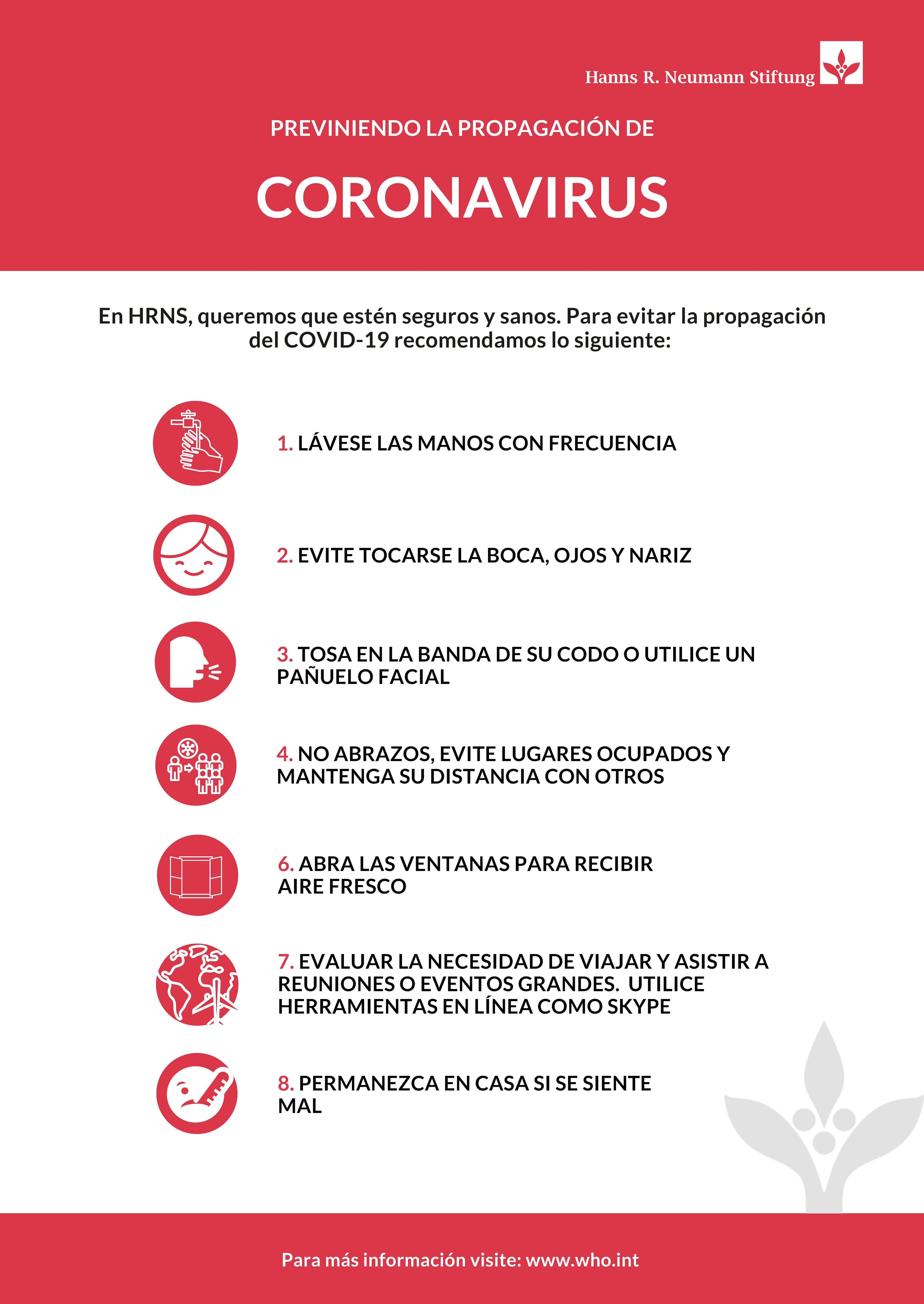 Preventing the spread of Coronavirus in Spanish